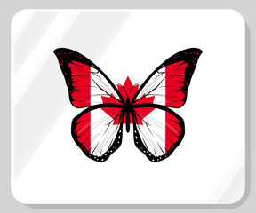 Canada Butterfly Flag Pride Icon
