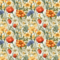 Fototapeta na wymiar Vintage floral ornament background. Generative AI