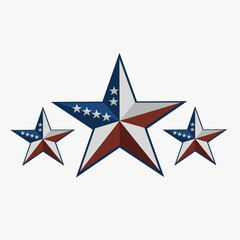 vector of american flag star perfect for print, t-shirt, etc