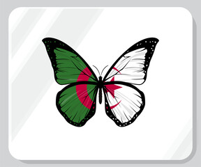 Algeria Butterfly Flag Pride Icon

