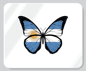 Argentina Butterfly Flag Pride Icon
