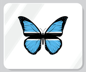 Botswana Butterfly Flag Pride Icon