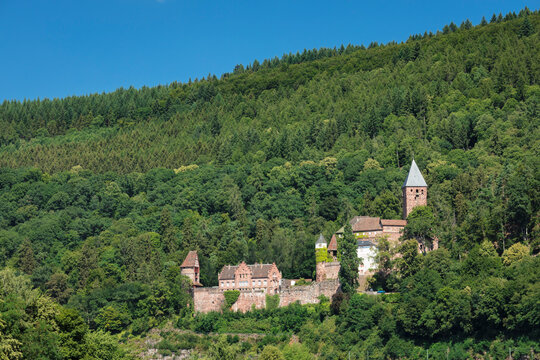 Zwingenberg Castle, Neckartal Valley, Odenwald, Burgenstrasse, Baden-Wurttemberg, Germany