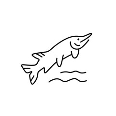 Fish modern line design style icons