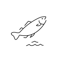 Fish modern line design style icons