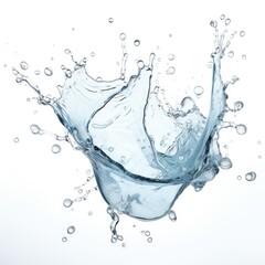 Fototapeta na wymiar water splash on white background. Generative AI