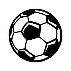 Soccer ball illustration. Football club symbol. Sport object in cartoon style.