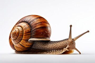 Beautiful snail with horns. Generative AI