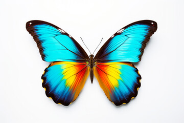 Fototapeta na wymiar Beautiful butterfly on a light background. Generative AI