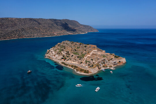 Spinalonga Island, Elounda, Mirabello Gulf, Lasithi, Crete, Greek Islands