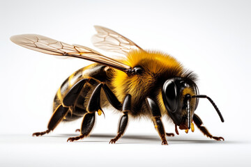 Bumblebee on a light background. Generative AI