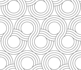 Vector seamless texture. Modern geometric background with circles. - 620280342