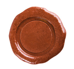 Sealing wax for ancient papers, antique stamp, for old documents mockup, isolated on transparent...