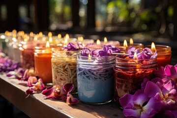 Aromatherapy Candles Models professional photograpphy AI Generated 