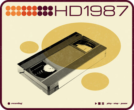Retro Look VHS HD 1987 Gelb