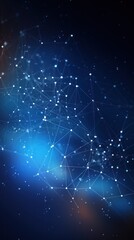 Fototapeta premium abstract composition: dynamic lines and dots form a network structure, network grids.