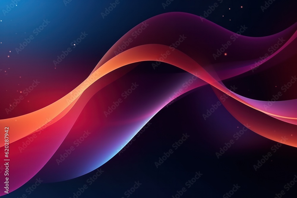 Aufkleber Dynamic abstract banner backdrop featuring wavy shapes with a captivating glittering effect design