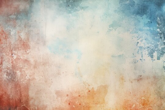 Vintage grunge watercolor background with textured and distressed elements, artistic visual.