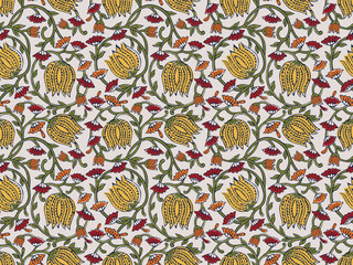 AJRAKH BAGRU SANGANER BLOCK PRINT AND BATIK PRINT DIGITAL PRINT SEAMLESS TEXTILE PATTERN