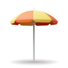 Realistic detailed 3d summer sun umbrella for beach and pool.