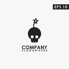 Skull Logo Design Vector Template. Modern Design. Vector Illustration