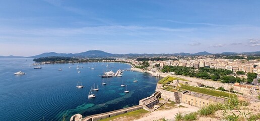 Panorama of the city and port of Corfu
