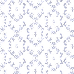 Floral geometry seamless pattern