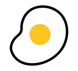 Fried egg icon. Vector egg icon.