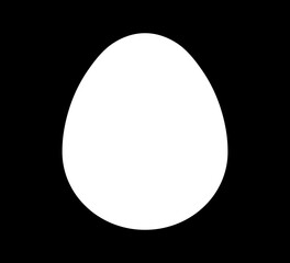 Egg icon. Chicken egg. High quality white icon.