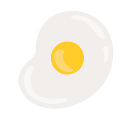 Fried egg simple illustration. Vector egg.