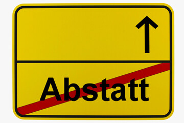 Illustration eines Ortsausgangsschildes von Abstatt in Baden-Württemberg	