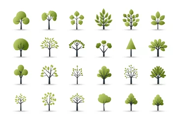 Tapeten collection or set of tree symbols or trees icons © youriy