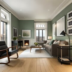 living room interior generative by AI