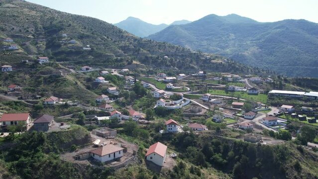 Newly built modern style city of Lachin in Azerbaijan 