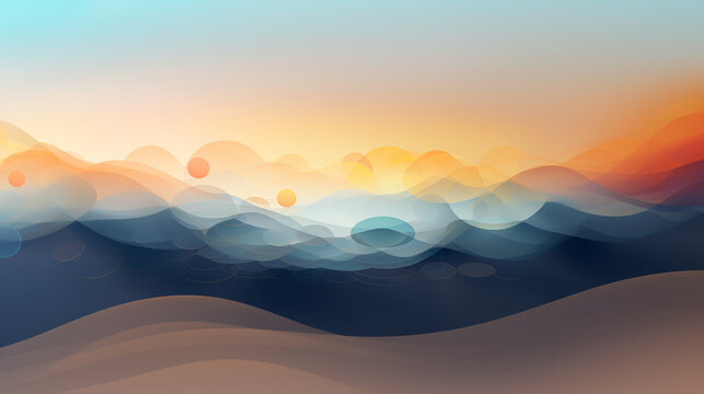 Harmonious Fusion: Ethereal Glow of Vibrant Hues and Surreal Atmospheres,illustration,created with Generative AI Technology