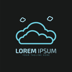 Logo of clouds, Cloud icon, cloud shape. vector of clouds. Cloud icon, symbol line art icon