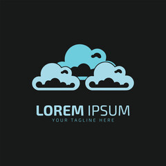 Logo of clouds, Cloud icon, cloud shape. vector of clouds. Cloud icon, symbol. Vector design element for logo