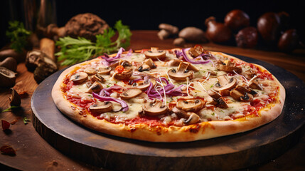 Culinary Extravaganza: Exquisite High-Class Dishes, Succulent Meat, Seafood Delights, and Gourmet Pizzas in Captivating Fine Art Food Imagery, Enhanced by Generative AI