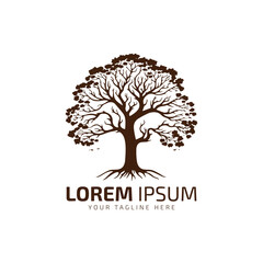 Obraz premium Tree logo vector illustration design illustration template icon symbol