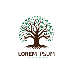 Tree logo vector illustration design illustration template icon