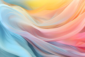 Obraz premium Ethereal swirls of pastel colors flow gracefully across the frame