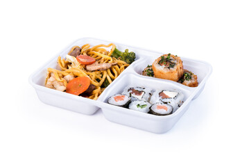 japanese food on white background