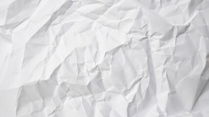 Obraz premium White crumpled paper sheet background. Abstract wallpaper. AI generated