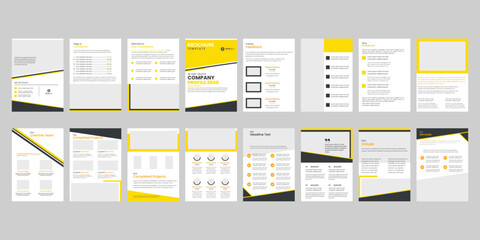 flyer set, brochure set, company profile set, Social media, For app, corporate, simple banner, A4, modern blog post, presentation, WEBINAR, website slide