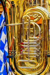 typical old bavarian brass instrument