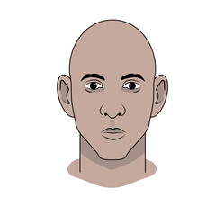 face of a person. Illustration portret of a man.  © Елена Загорий