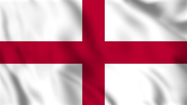 Looped background animation of the waving flag of England
