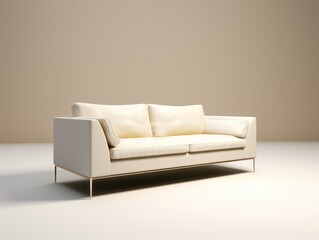 Modern Sofa Design. Generative AI illustration.
