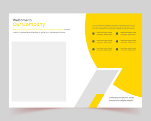 Set of yellow brochure, corporate, flyer set, poster, annual report, design templates, company profile, business book, magazine, presentation, portfolio