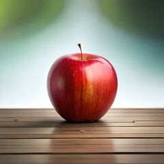 AI generated apple on neutral background